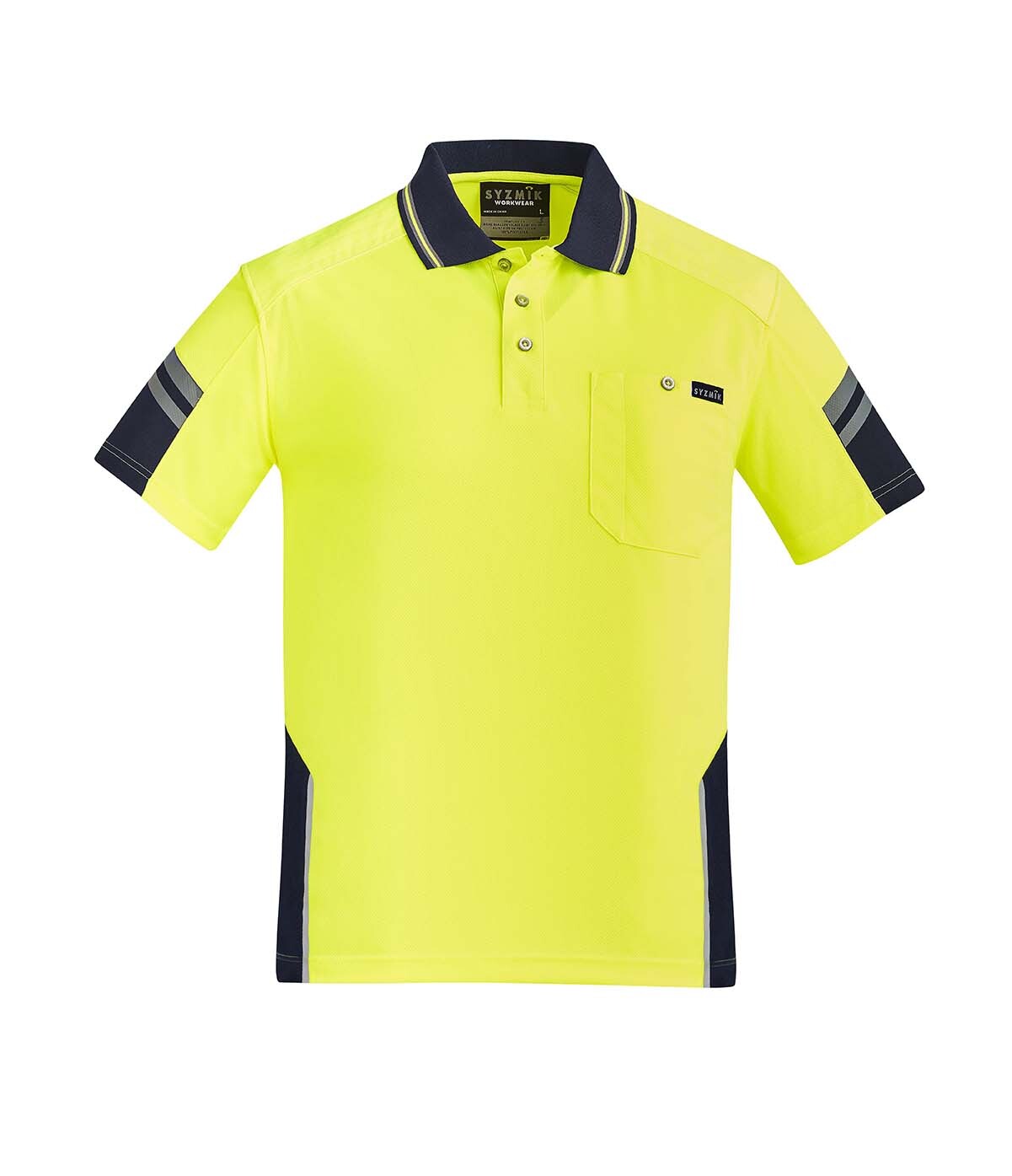 Syzmik Mens Reinforced Hi Vis Squad S/S Polo