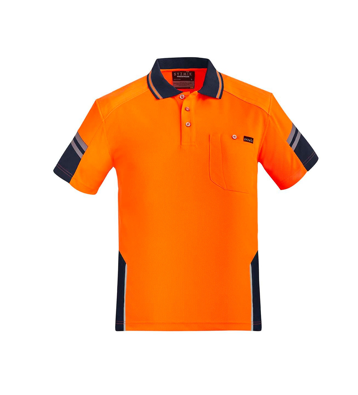 Syzmik Mens Reinforced Hi Vis Squad S/S Polo