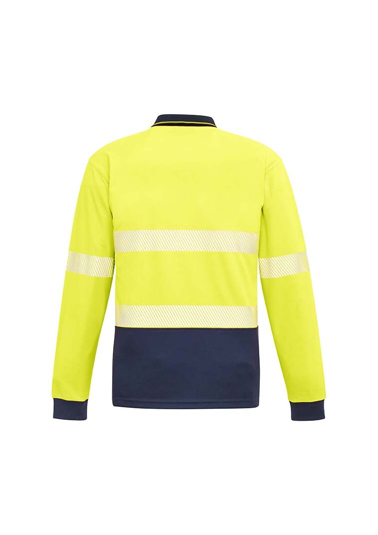 Syzmik Unisex Hi Vis Segmented L/S Polo Hoop Taped