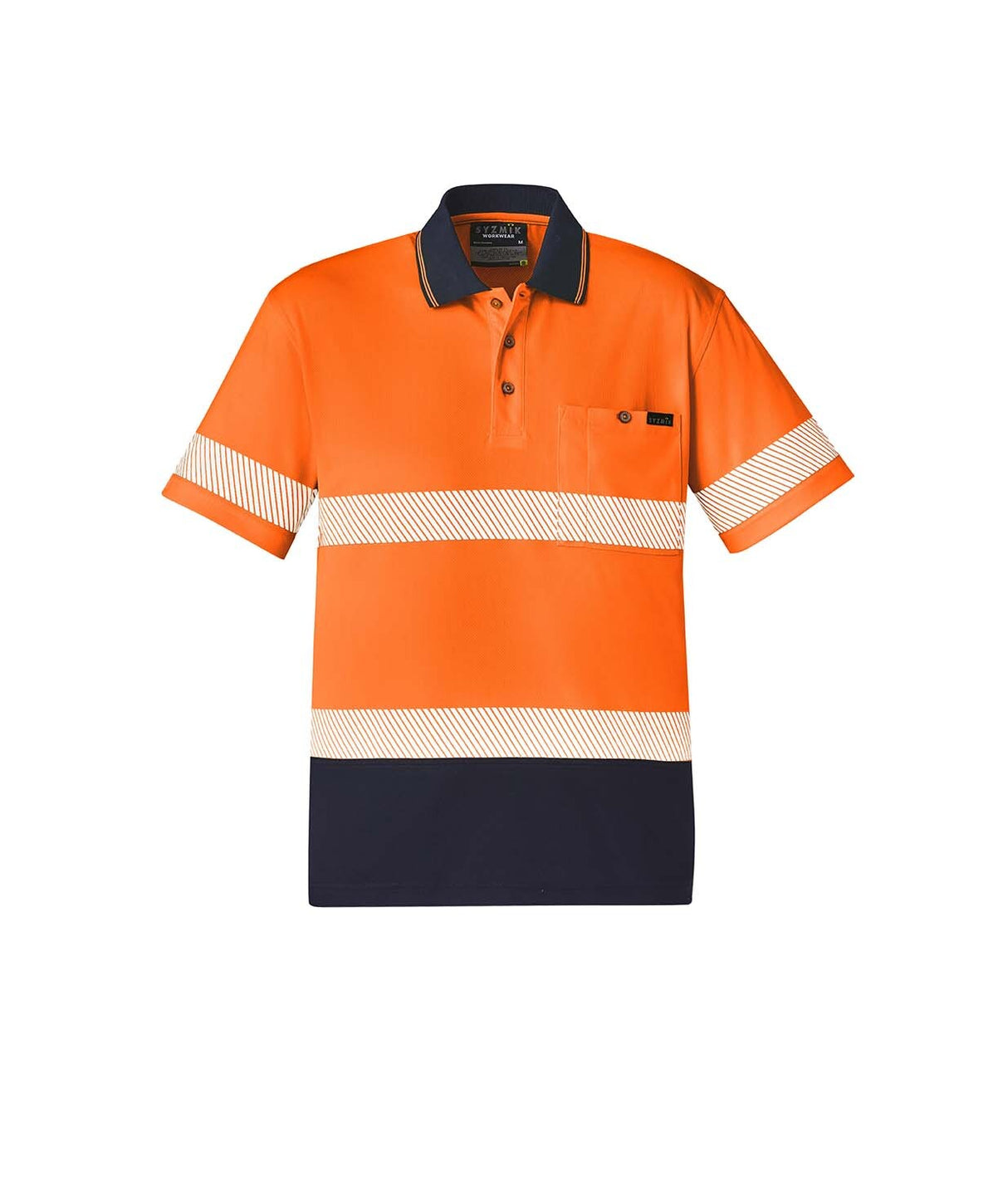Syzmik Unisex Hi Vis Segmented S/S Polo Hoop Taped