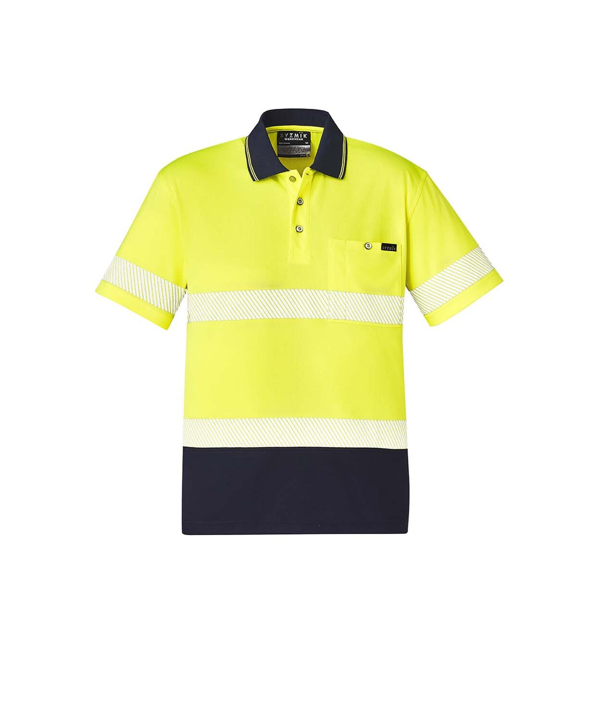 Syzmik Unisex Hi Vis Segmented S/S Polo Hoop Taped
