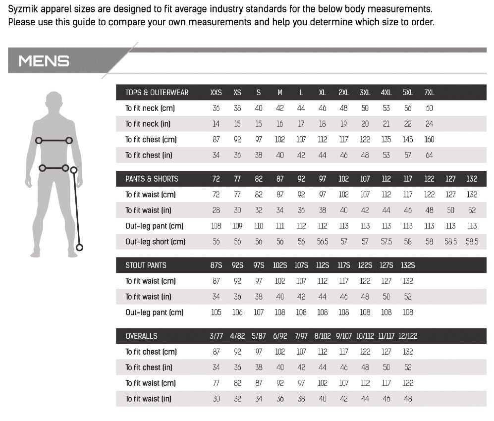Syzmik Mens Streetworx Stretch Work Board Short