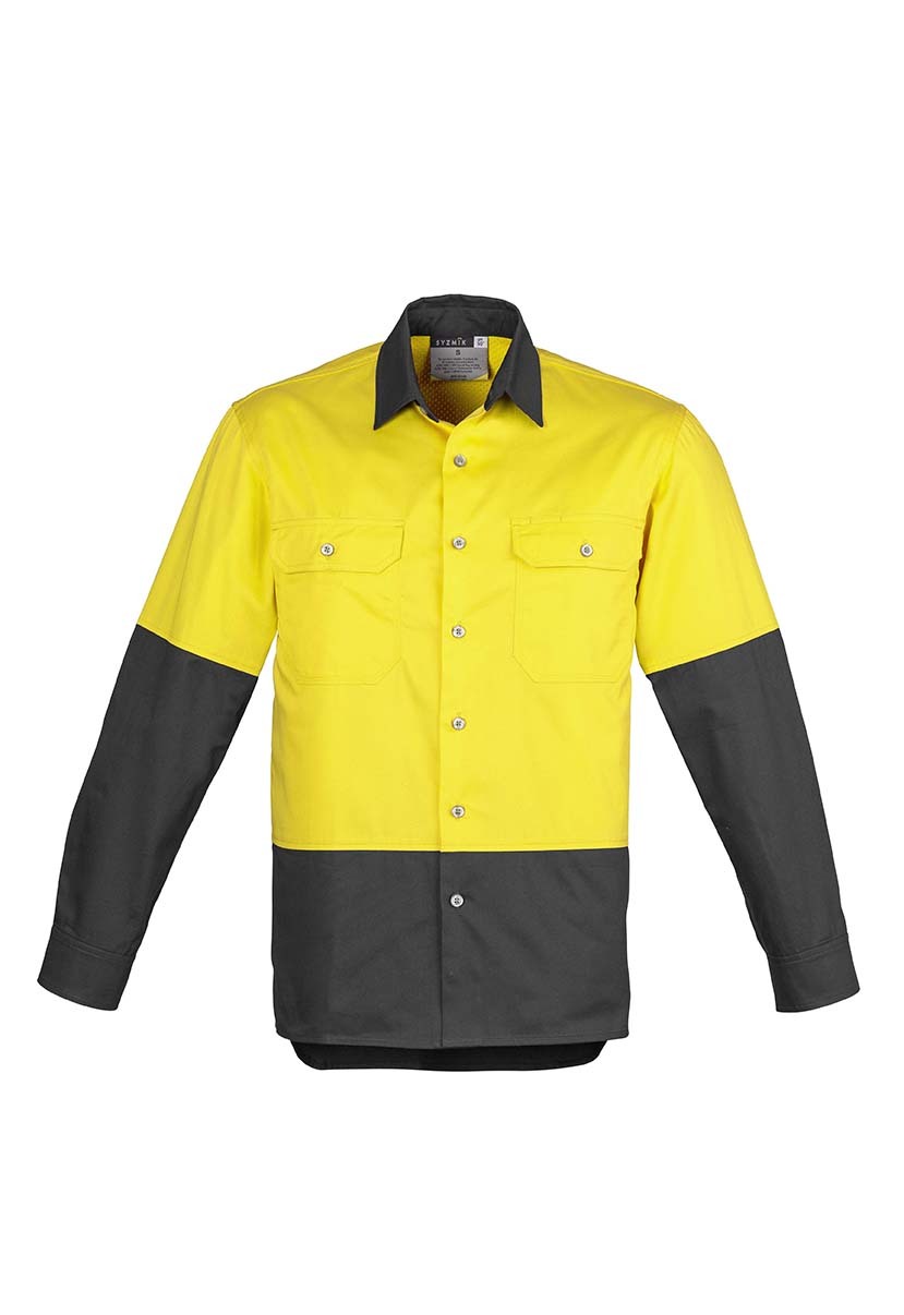Syzmik Mens Hi Vis Spliced Industrial Shirt