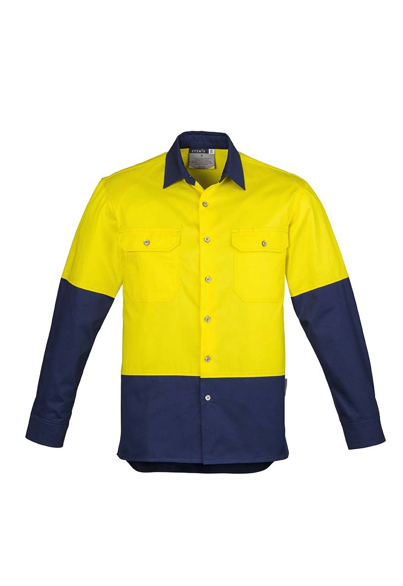 Syzmik Mens Hi Vis Spliced Industrial Shirt
