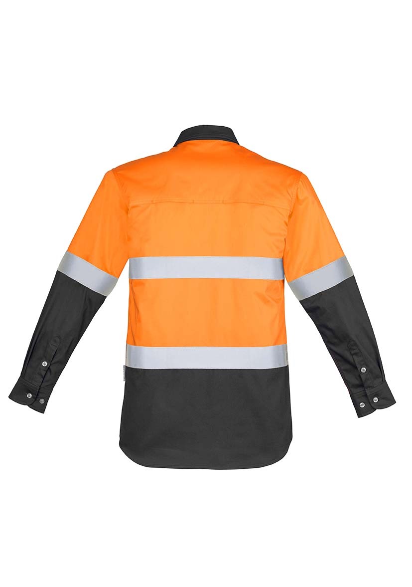 Syzmik Mens Hi Vis Spliced Industrial Shirt Hoop Taped