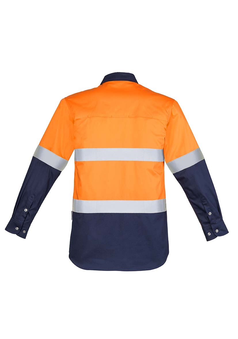 Syzmik Mens Hi Vis Spliced Industrial Shirt Hoop Taped