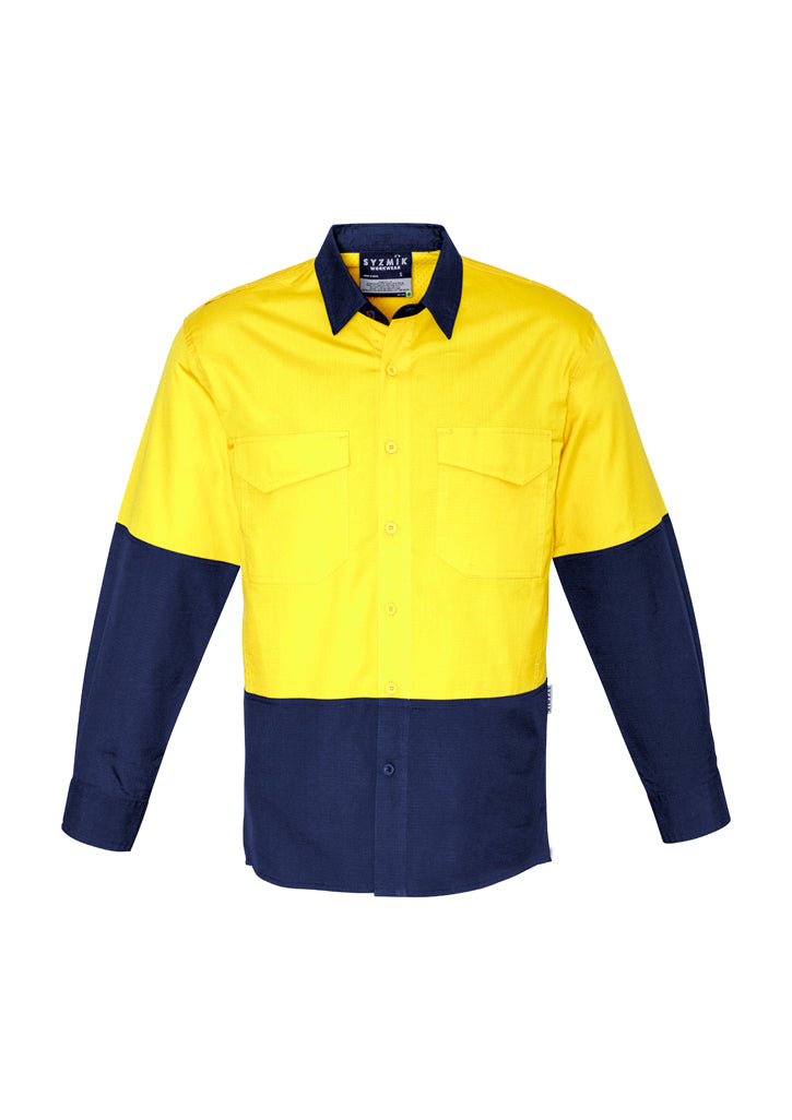 Syzmik Mens Rugged Cooling Hi Vis Spliced Shirt