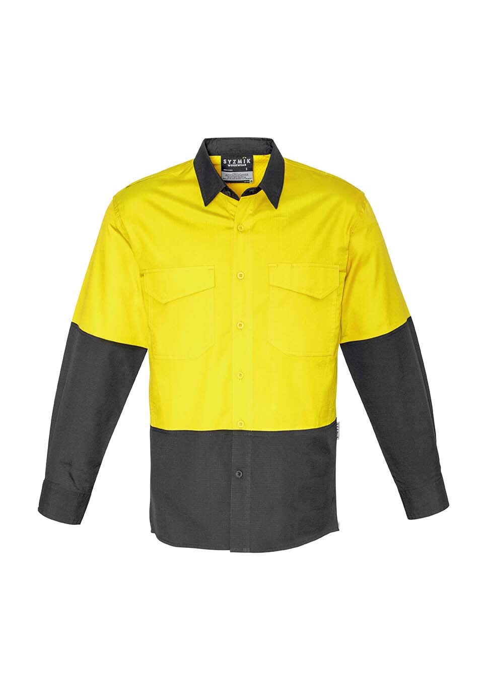 Syzmik Mens Rugged Cooling Hi Vis Spliced Shirt