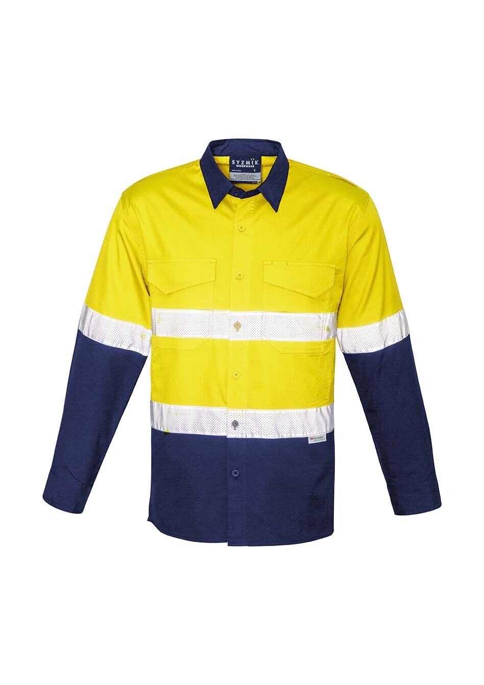 Syzmik Mens Rugged Cooling Taped Hi Vis Spliced Shirt