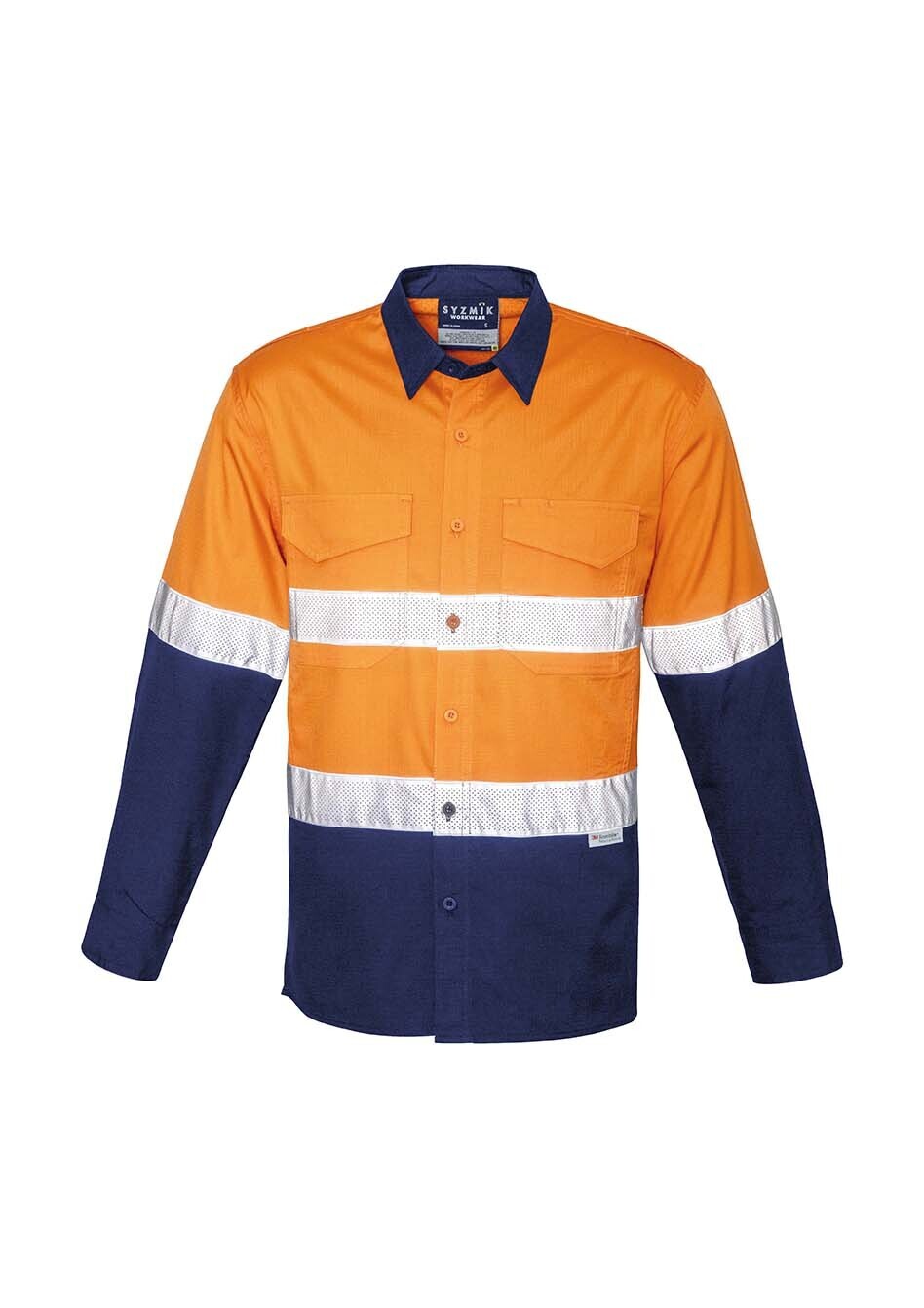 Syzmik Mens Rugged Cooling Taped Hi Vis Spliced Shirt