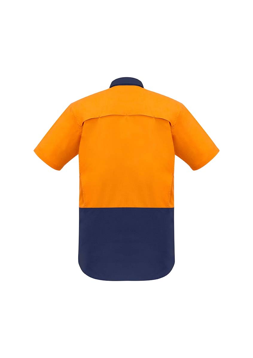 Syzmik Mens Rugged Cooling Hi Vis Spliced S/S Shirt