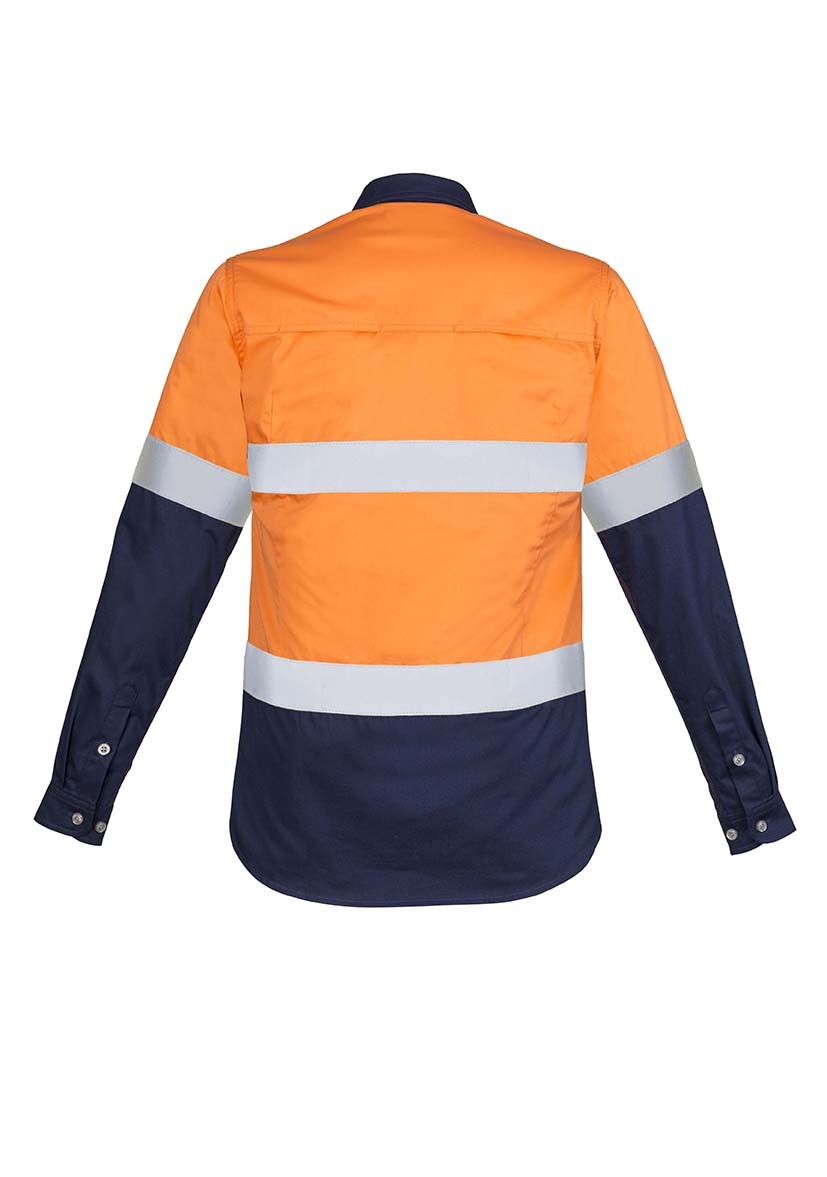 Syzmik Womens Hi Vis Spliced Industrial Shirt Hoop Taped