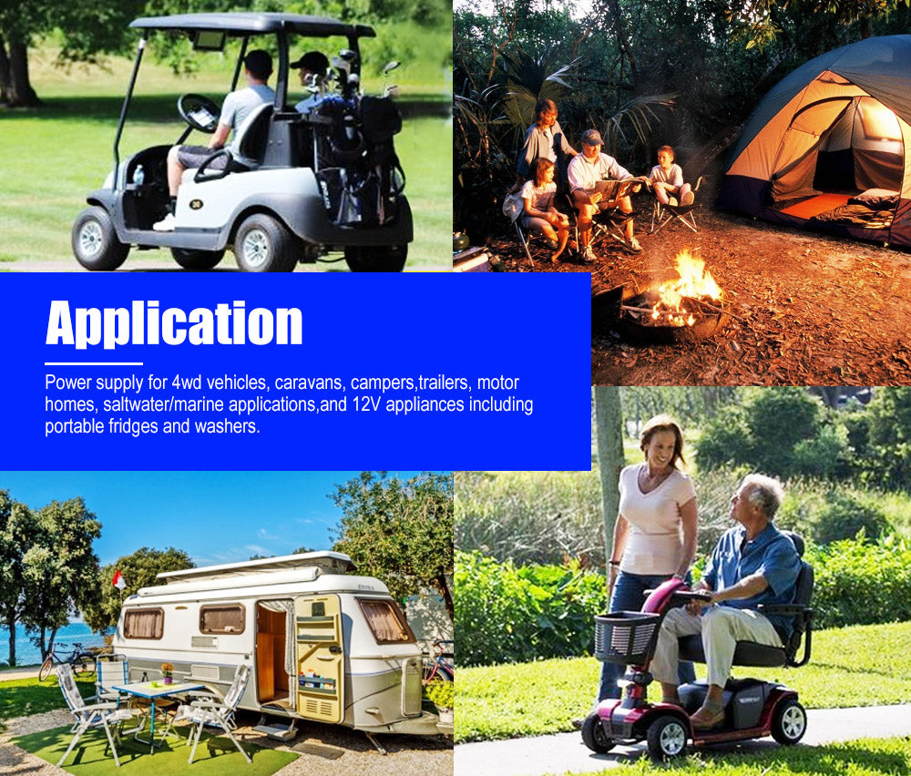 12AH AGM Battery w/ Battery Monitor 12V AMP Lead Acid SLA Deep Cycle Battery