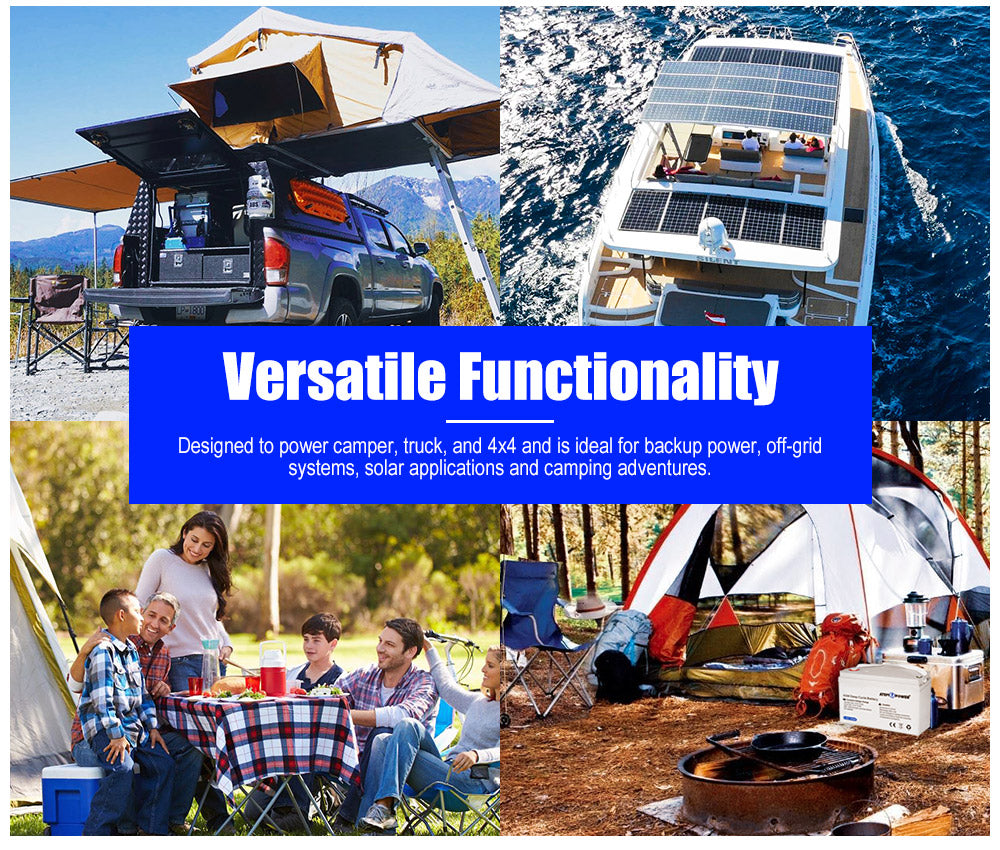 ATEM POWER 135AH AGM Battery 12V AMP Hour SLA Deep Cycle Dual Fridge with Battery Box