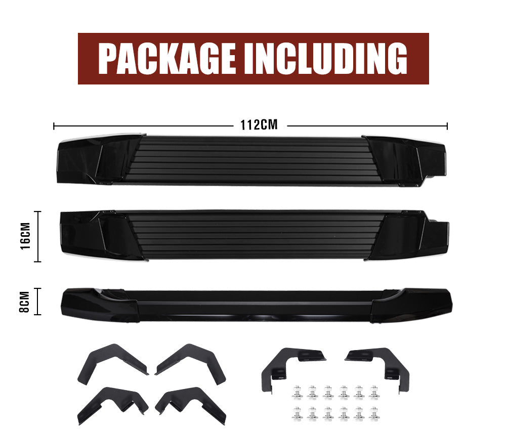 SAN HIMA Pair Side Steps Running Boards For Isuzu D-max Single Cab 2012- 2020 Black