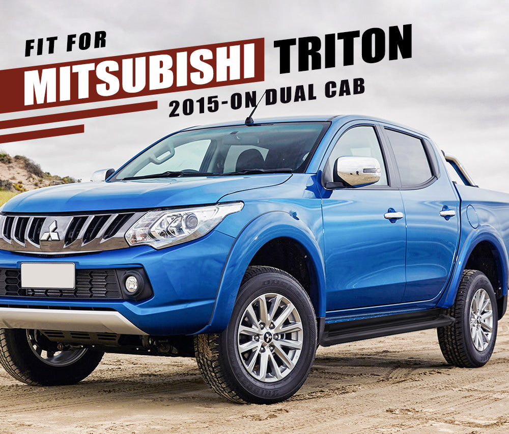 SAN HIMA Side Steps for Mitsubishi Triton MQ 2015 - On Dual Cab