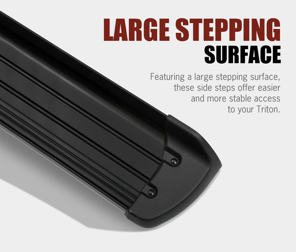 SAN HIMA Side Steps for Mitsubishi Triton MQ 2015 - On Dual Cab