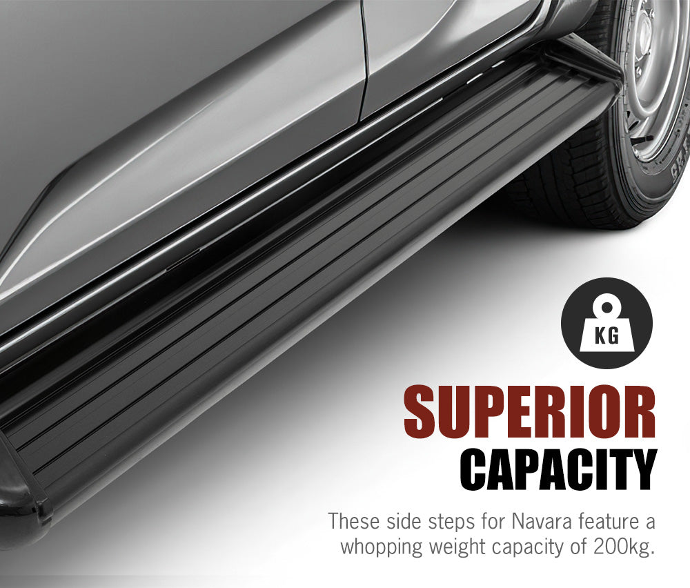 SAN HIMA Side Steps for Nissan Navara NP300 2014 - Current Dual Cab
