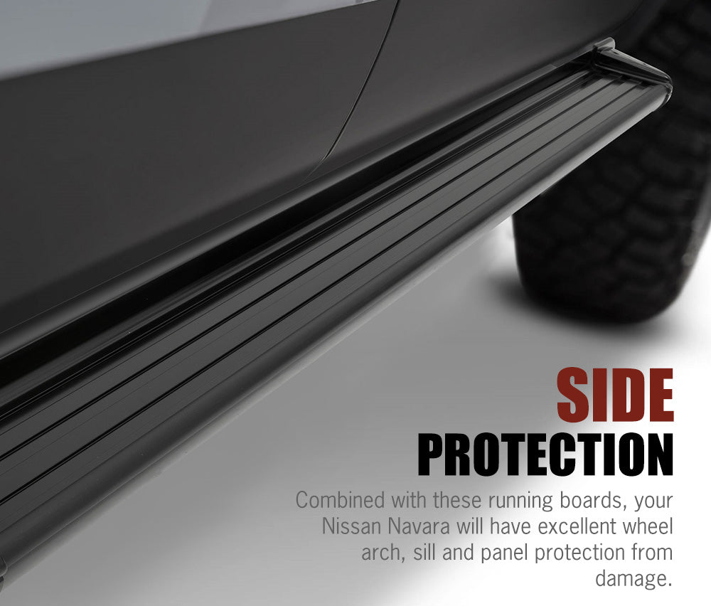 SAN HIMA Side Steps for Nissan Navara NP300 2014 - Current Dual Cab