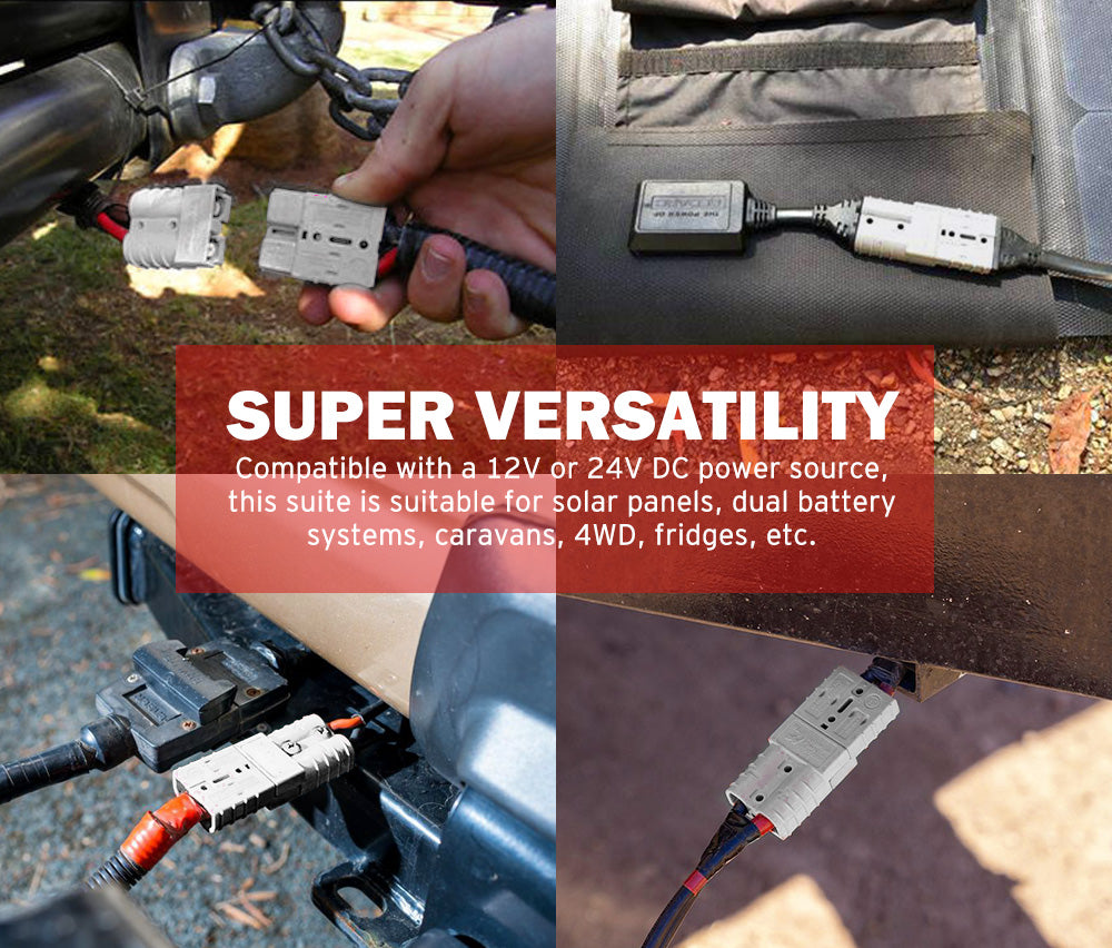 ATEM POWER 20Pcs Anderson Style Plug Connectors 50AMP 12-24V 6AWG