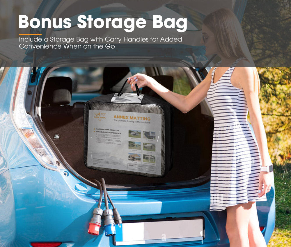 San Hima 6M X 2.5M Annex Matting Floor Mats Mesh Caravan Park Camping Picnic