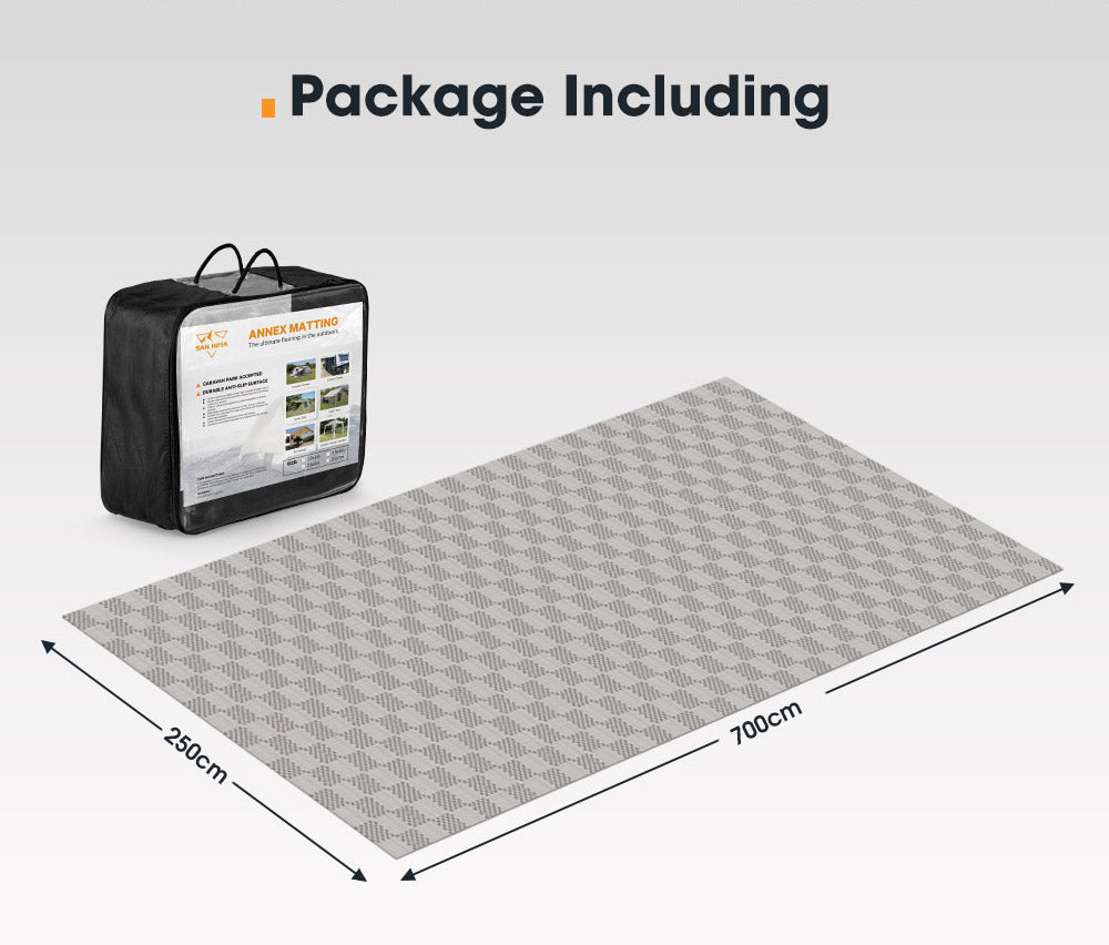 San Hima 7M X 2.5M Annex Matting Floor Mats Mesh Caravan Park Camping Picnic