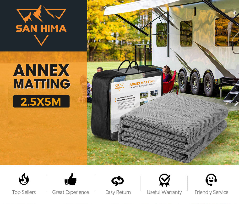 San Hima Annex Matting 4 SIZE 600GSM Floor Mats Mesh Caravan Annex Camping Park