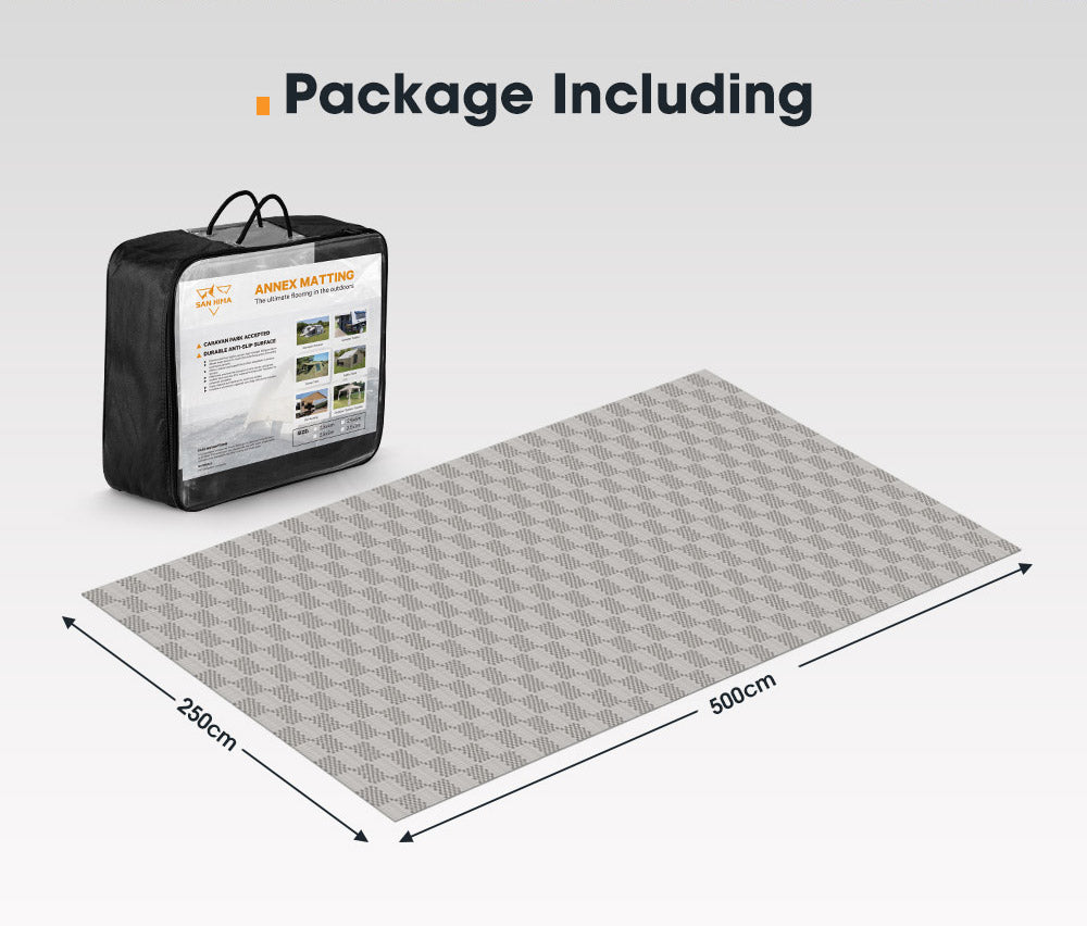 San Hima 5M X 2.5M Annex Matting Floor Mats Mesh Caravan Park Camping Picnic