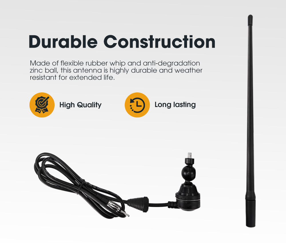 SAN HIMA Uhf Radio Antenna Black Rubber Duck AM/FM