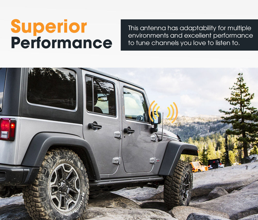 SAN HIMA Uhf Radio Antenna Black Rubber Duck AM/FM