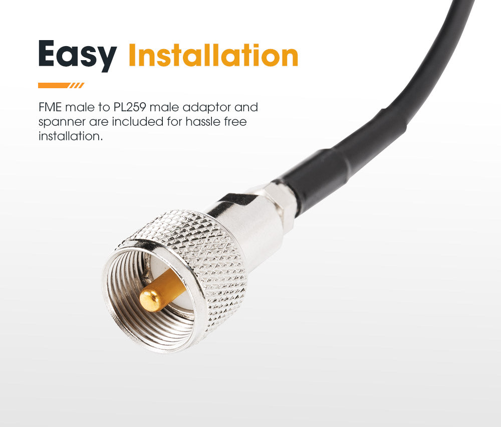 SAN HIMA Hi Gain Black Uhf 5Db Fibreglass Cb Antenna 720Mm Height For Gme Uniden Oricom