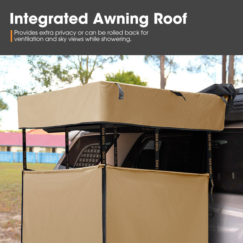 SAN HIMA Camping Shower Tent Awning Fold-Out Instant Ensuite Change Room