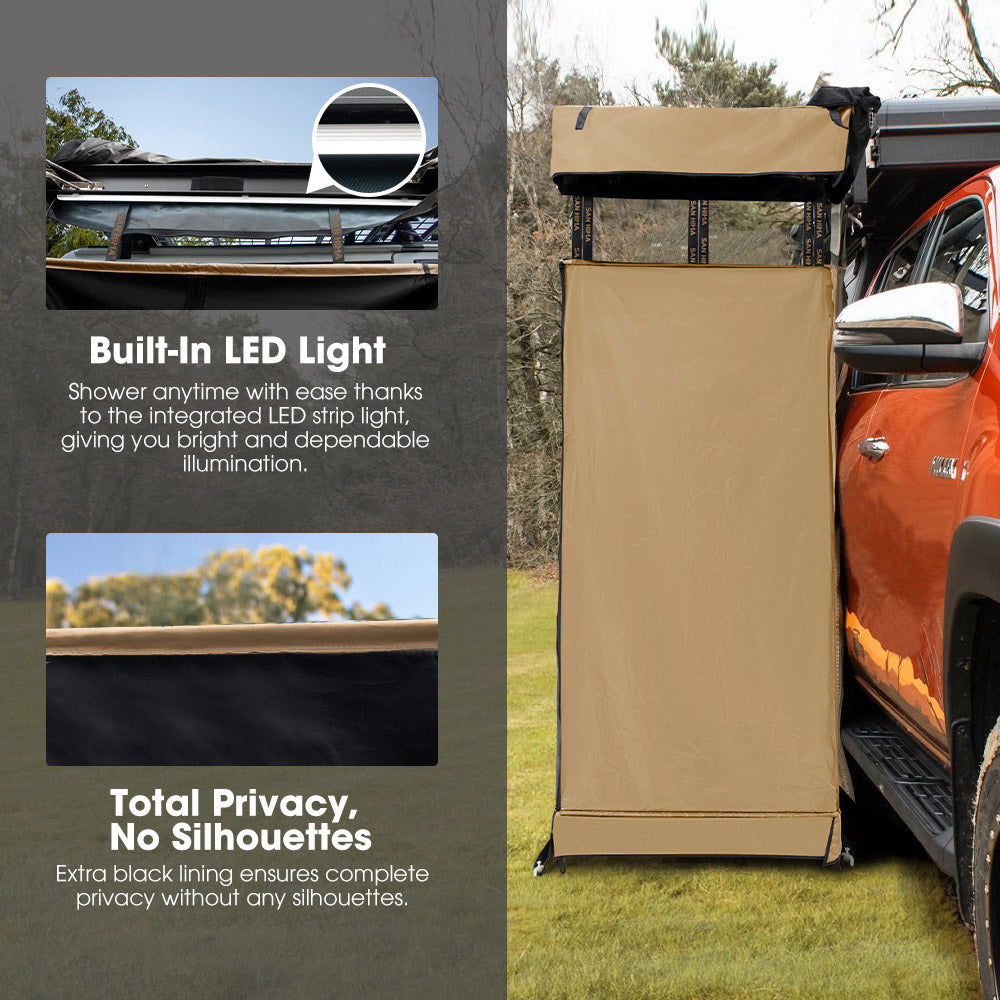 SAN HIMA Camping Shower Tent Awning Fold-Out Instant Ensuite Change Room