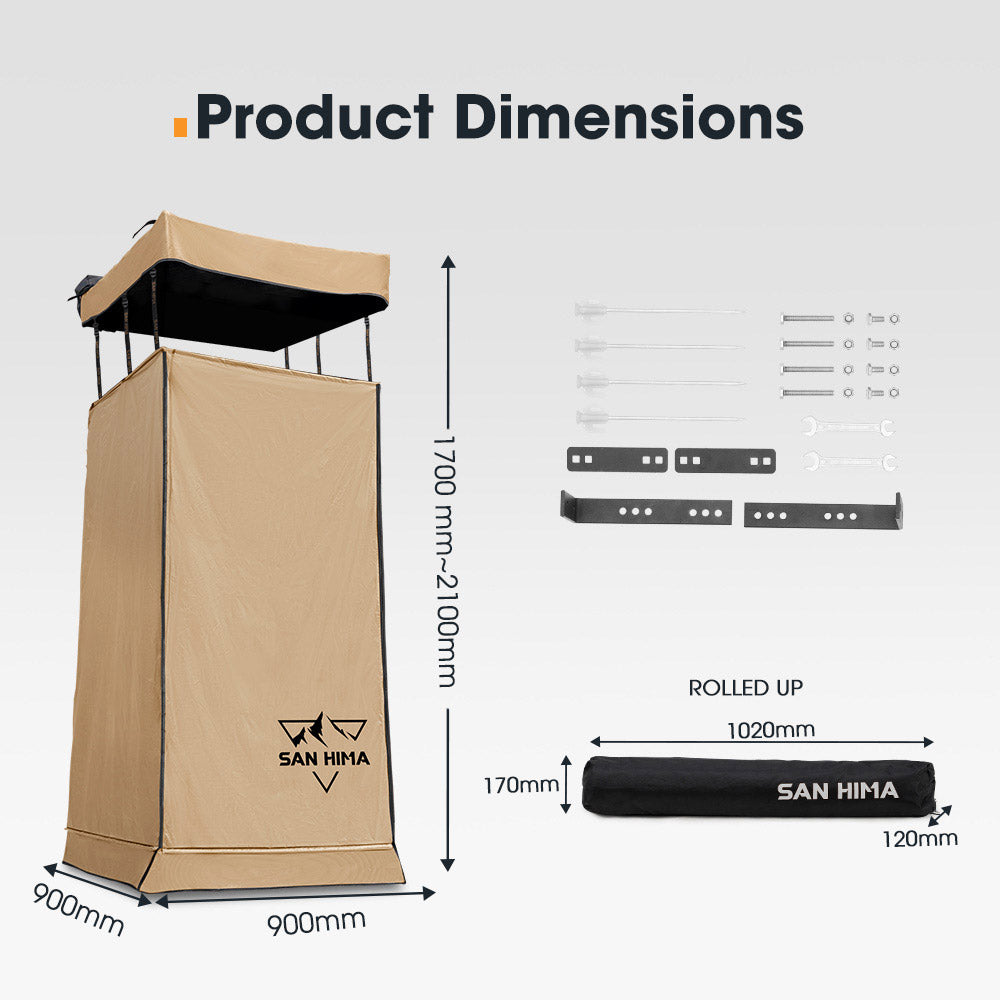 SAN HIMA Camping Shower Tent Awning Fold-Out Instant Ensuite Change Room