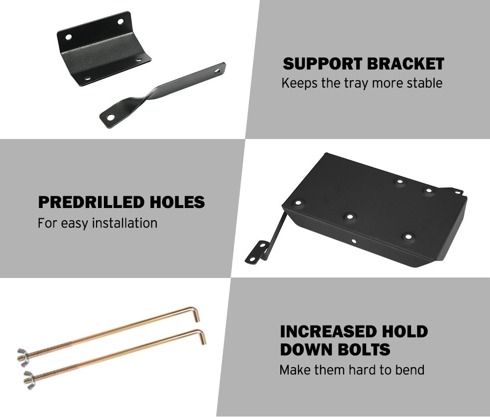 SAN HIMA Dual Battery Tray for Nissan Patrol GU Wagon TD42 4.2L ZD30 3.0L