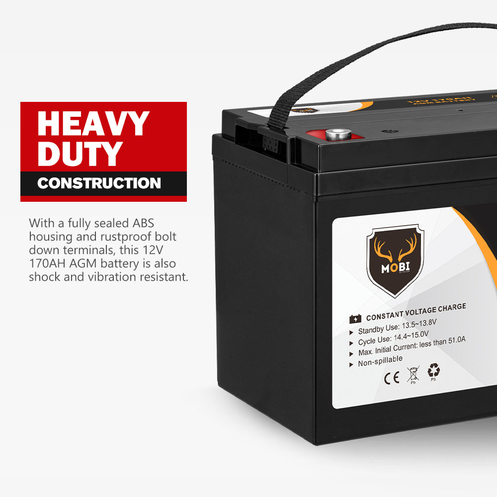 170AH 12V AGM Deep Cycle Battery