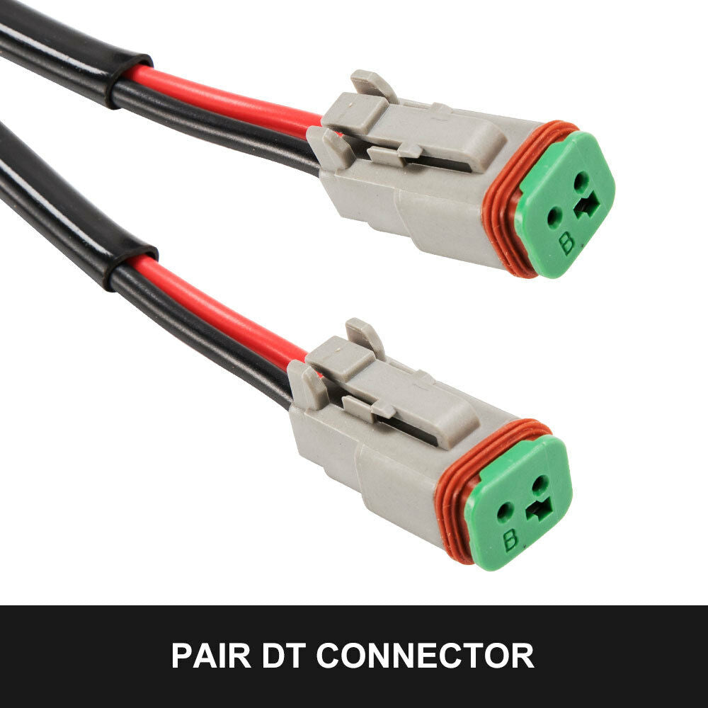 12V DT Wiring Harness Kit LED Work Light Bar Driving Spotlights 30A