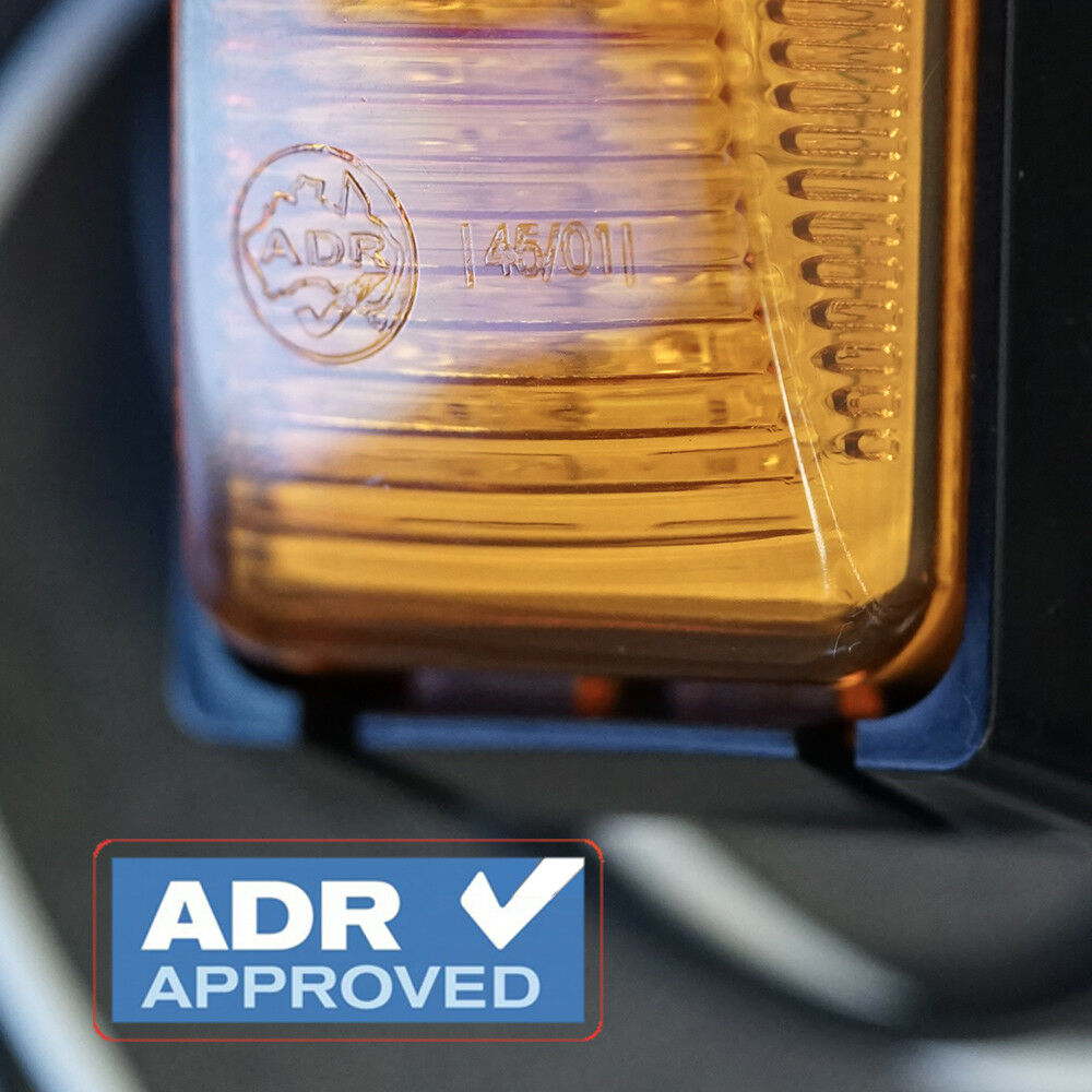 LIGHTFOX 10x LED Clearance Lights Side Marker Amber RED Indicator Trailer Truck Caravan Light