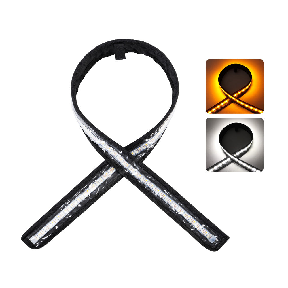 LIGHTFOX 12V 1.3M LED Camping Light Flexible 2835 SMD Strip Caravan Boat Waterproof Amber