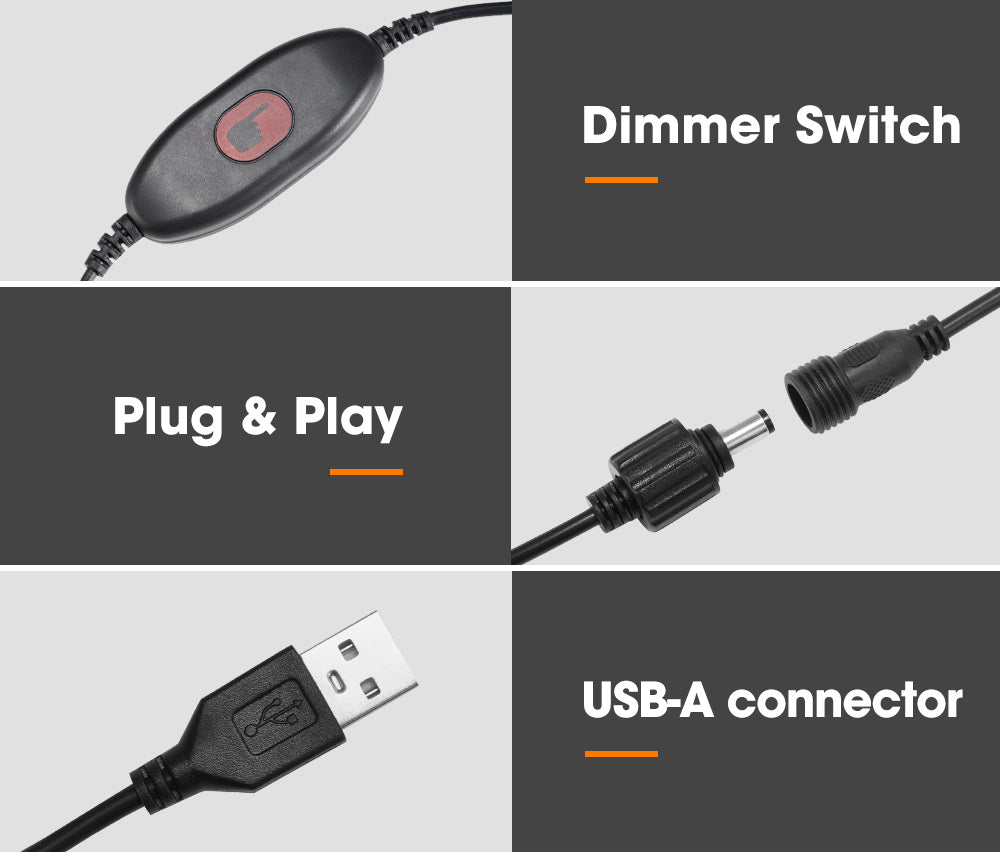 LIGHTFOX 12V 1.3M LED Camping Light Flexible 2835 SMD Strip Caravan Boat Waterproof Amber