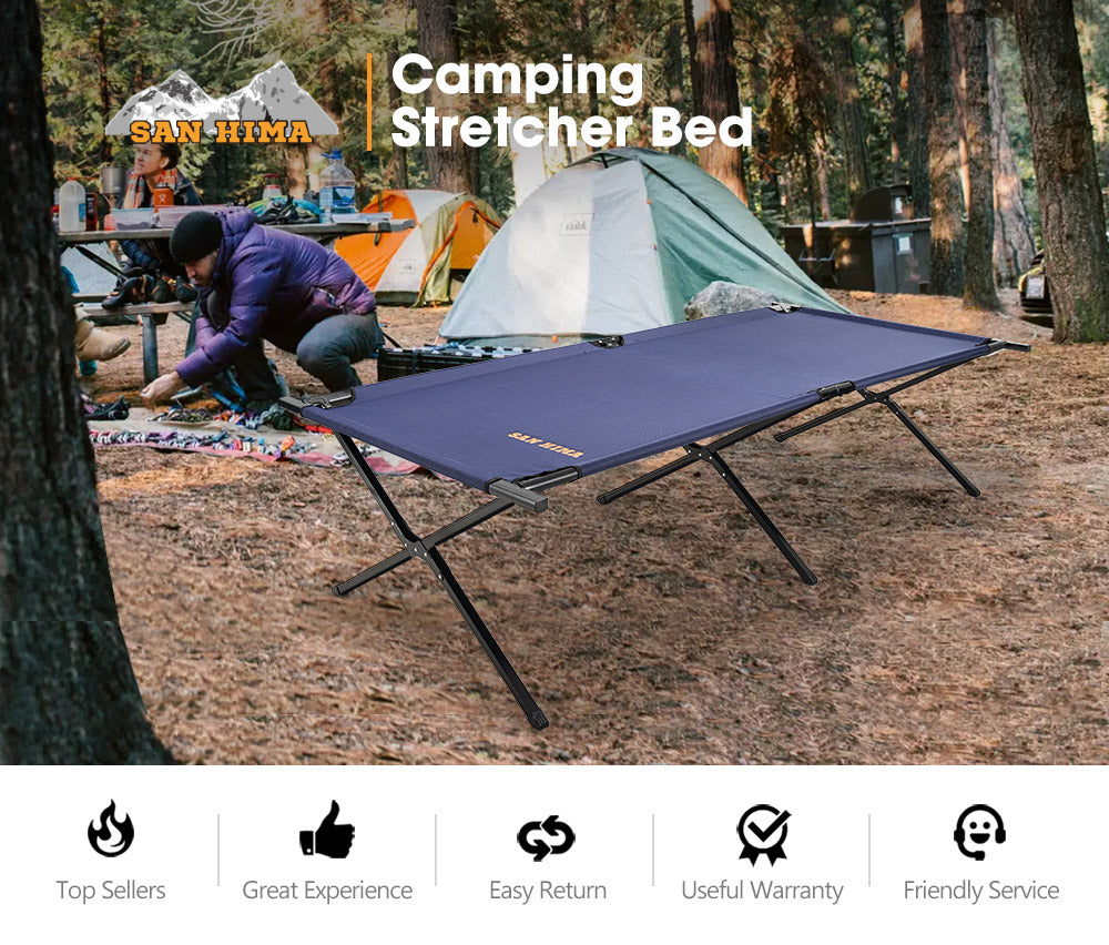 SAN HIMA Folding Camping Bed Stretcher Portable Light Weight With Carry Bag 4WD