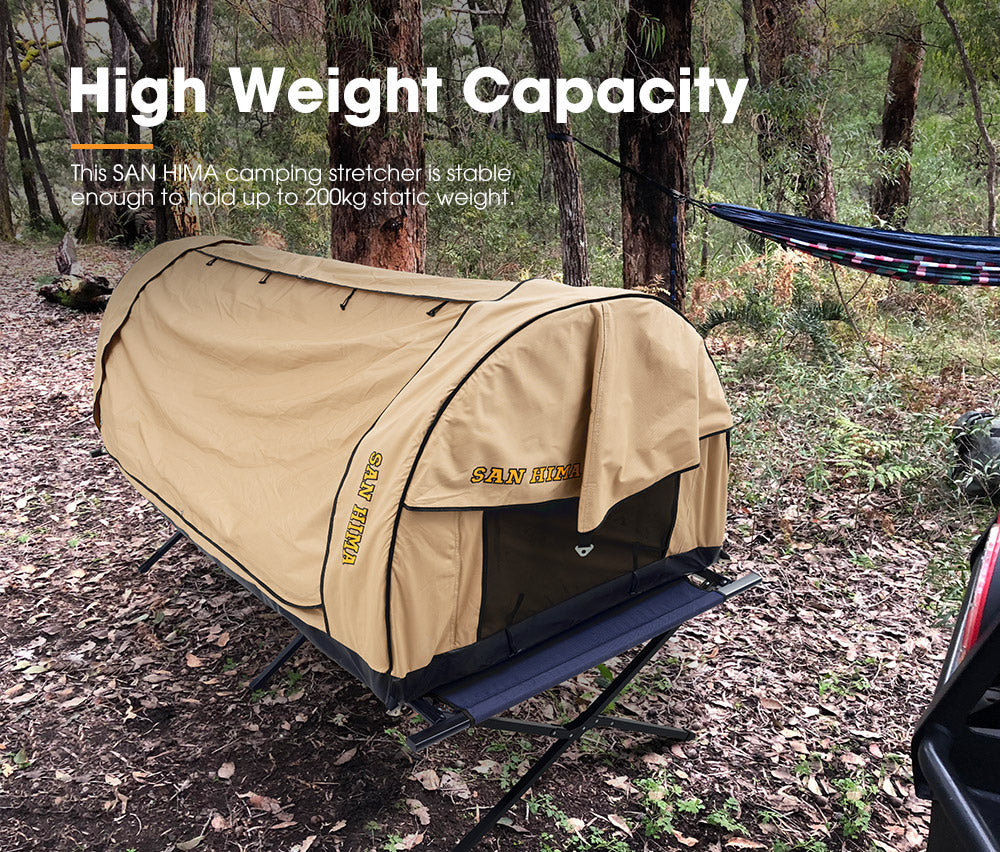 SAN HIMA Folding Camping Bed Stretcher Portable Light Weight With Carry Bag 4WD