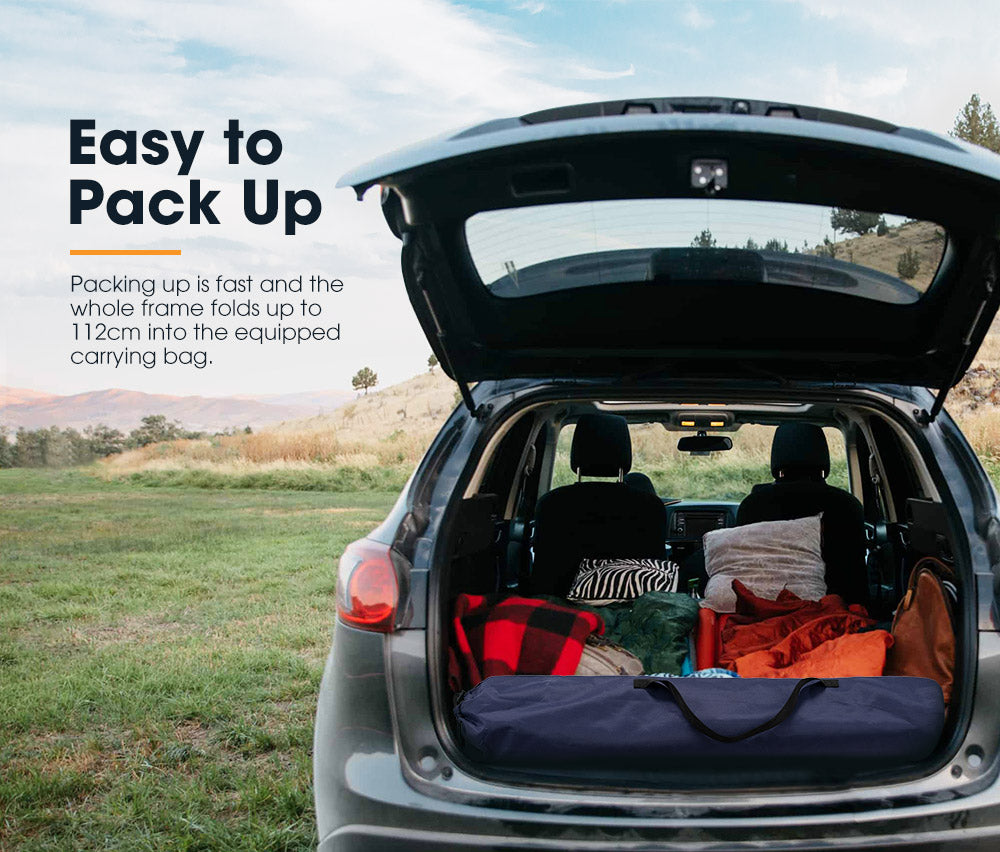 SAN HIMA Folding Camping Bed Stretcher Portable Light Weight With Carry Bag 4WD