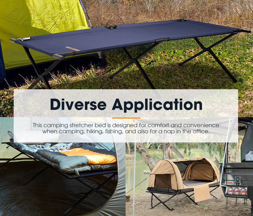 SAN HIMA Folding Camping Bed Stretcher Portable Light Weight With Carry Bag 4WD