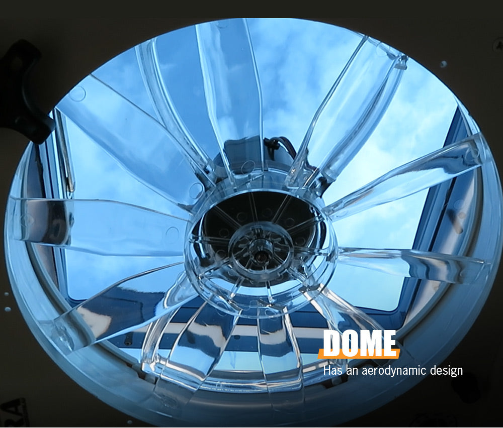 SAN HIMA Caravan Roof Vent Hatch & 3 Speed Pop-Up Fan 12V