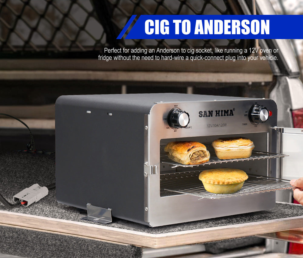 Atem Power 50A Anderson Style Plug To Cigarette Plug Socket Adapter Cable Lead