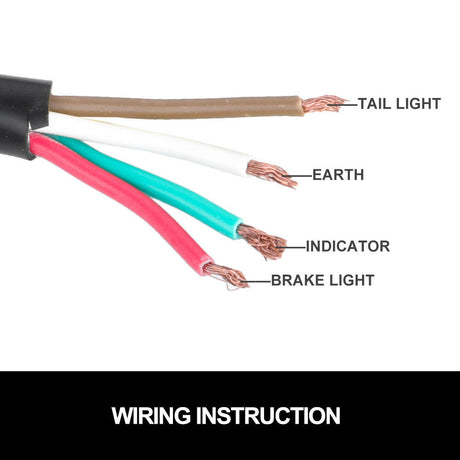 LIGHTFOX Pair LED Trailer Lights Stop Brake Indicator Tail Lamp 12V Truck UTE Caravan