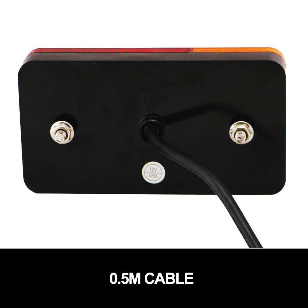 LIGHTFOX Pair LED Trailer Lights Stop Brake Indicator Tail Lamp 12V Truck UTE Caravan