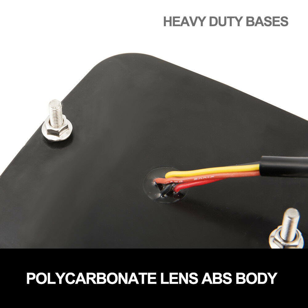 Fieryred Pair Square LED Trailer Tail Lights Number Plate Light