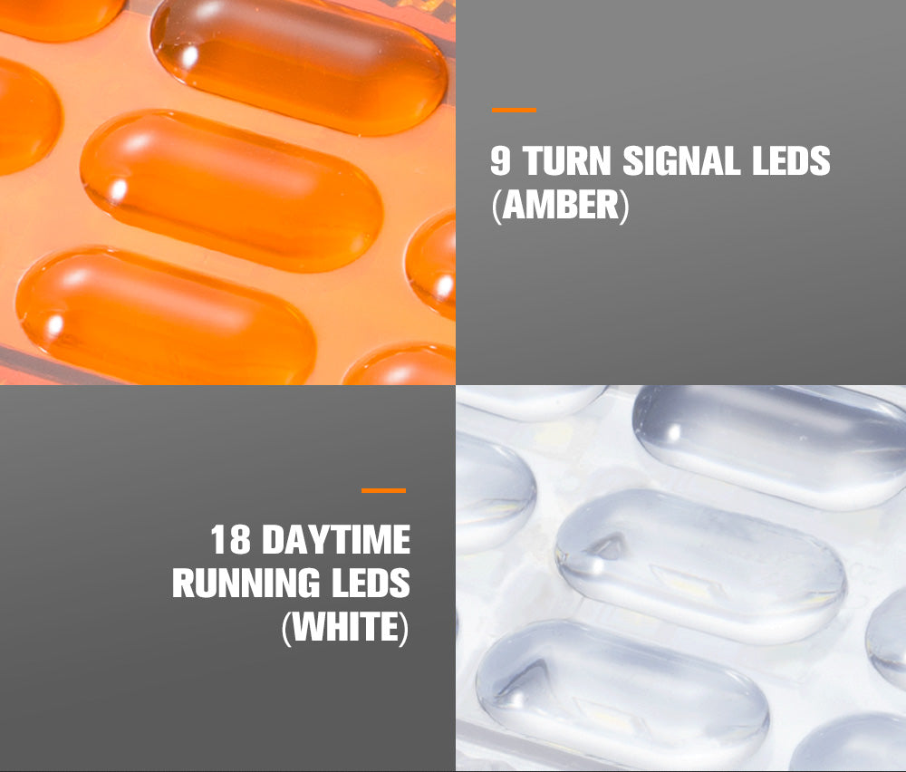 Lightfox 2x LED Bullbar Indicator Light Front Park DRL Sealed Submersible ARB